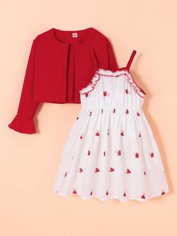 Hopscotch - Floral Ruffle Accent Dress