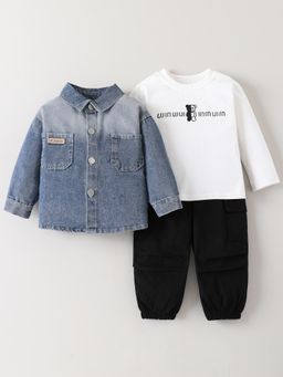Hopscotch - Teddy Typographic Jogger Set