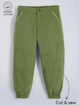 Hopscotch - Olive Cotton Solid Style Jogger