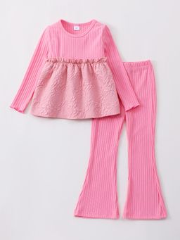 Hopscotch - Textured Crinkled Blouse and Pants