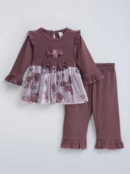 Hopscotch - Floral Cotton Dress with Pants