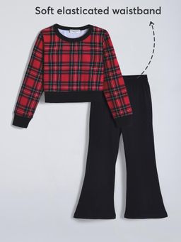 Hopscotch - Plaid Tartan Flare Pant Set