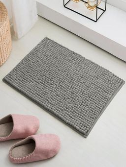 LUXEHOME INTERNATIONAL - Chenille Bath Mat for Home Bathroom -Grey