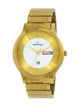 PA Maxima - Attivo Analog Watch for Men in Gold Dial Color