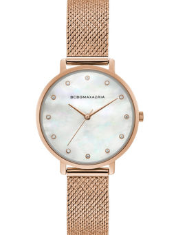 BCBGMAXAZRIA - MAXAZRIA Quartz Cubic Zircona MOP Round Dial Women's Watch - BG50996002