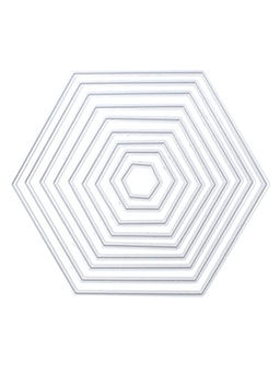 Little Birdie - Thin Cut Dies - Hexagonal Layout, 9pc