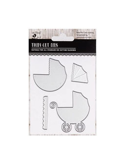Little Birdie - Thin Cut Dies Baby Pram Design