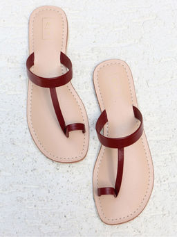 SANDALWALI - Monica Maroon Flats