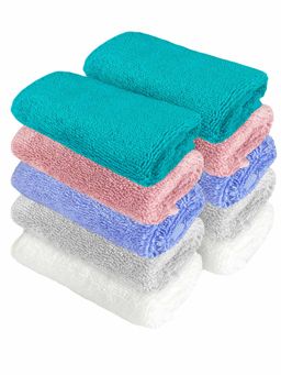 Heelium - Bamboo Face Towel - Soft, Absorbent & Odour Free Set of 10 (S)