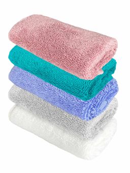 Heelium - Bamboo Face Towel - Soft, Absorbent & Odour Free Set of 5 (S)