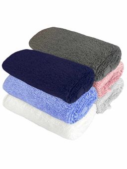 Heelium - Bamboo Face Towel - Soft, Absorbent & Odour Free Set of 6 (S)