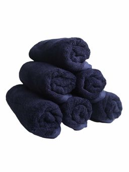 Heelium - Bamboo Hand Towel Soft Absorbent & Odour Free 6 Pcs - Blue (M)