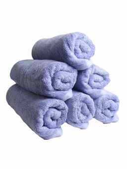 Heelium - Bamboo Hand Towel Soft Absorbent & Odour Free 6 Pcs - Iris (M)