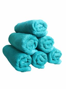 Heelium - Bamboo Hand Towel Soft Absorbent & Odour Free 6 Pcs - Teal (M)
