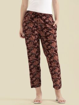 Go Colors - Lounge Pants Full Length for Women Maroon