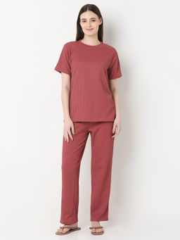 Smarty Pants - Womens Red T-Shirt with Pajama