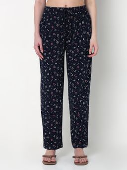 Smarty Pants - Womens Navy Blue Color Zodiac Print Lounge Wear Pajama.