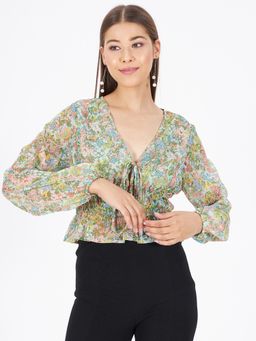 Kibo - Multi-Color Polyester Top For Women