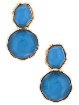 Amber Sceats - Gold-Tone Women's Blue Stone Drop Earrings Blue