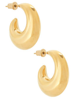 Casa Clara - Cliffs Women's Gold-Tone Crescent Hoop Earrings Gold