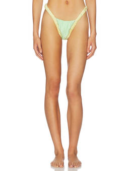 Divino Seas - Ada Female Ruched Strap Brazilian Bikini Bottom Green