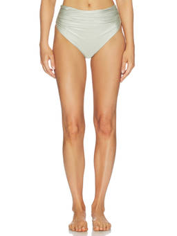 Divino Seas - Fahari Women's Ruched High Waist Bikini Bottom Off White