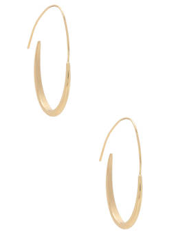 Ettika - Women's Lightweight Oval Threader Hoop Earrings Gold