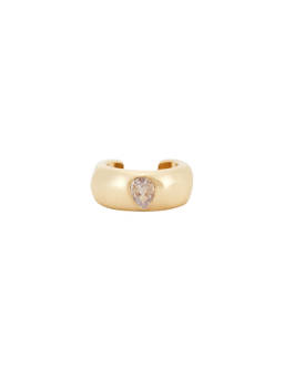 Ettika - Hammered Women's Gold-Plated Pear Crystal Ear Cuff Gold