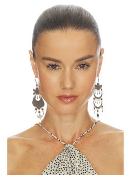 Isabel Marant - Asymmetric Women's Statement Fish Hook Drop Earrings Silver