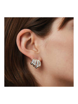Jenny Bird - Monroe Women's High-Polish Silver-Dipped Brass Earrings Silver
