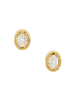 SHASHI - Reagan Women's Crystal Stud Earrings Gold