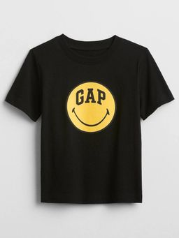 GAP - Boys Black Graphic T-Shirt