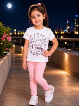 Shopbloom - Cute Heart Print Cotton T-Shirt