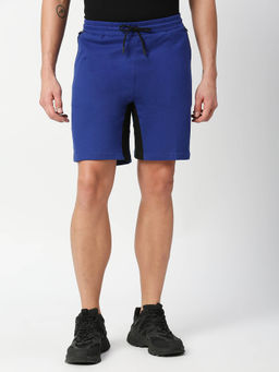 FITZ - Solid French Terry Regular Fit Shorts-Cobalt Blue