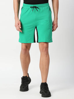 FITZ - Solid French Terry Regular Fit Shorts-Sea Green