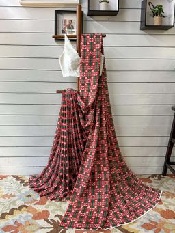 Suta - Women Multi-Color Floral Printed Saree Without Blouse