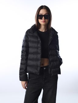 ONLY - Womens Solid Regular Fit Black Jacket