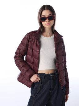 ONLY - Womens Solid Regular Fit Brown Jacket
