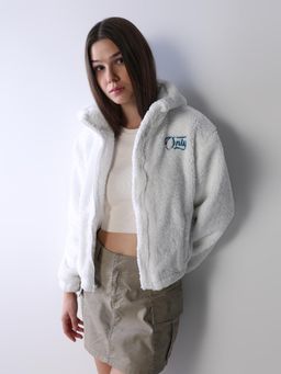 ONLY - Womens Embroidered Regular Fit White Jacket