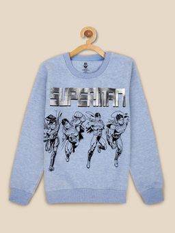 Kidsville - Boys Superman Printed Blue Sweatshirt
