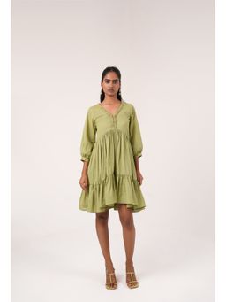 Seher Studio - Olive Seafoam Sundown Mini Dress