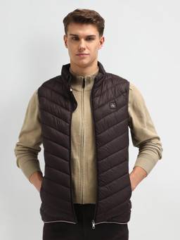 Arrow Sports - Textured Brown Sleeveless Jacket