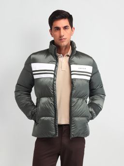 Arrow Sports - Mens Green Solid Jacket
