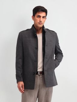 Arrow Sports - Mens Grey Solid Coat