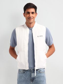 U.S. Polo Assn. Denim Co. - Solid White Sleeveless Jacket