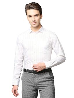 Park Avenue - Men Stripes White Shirt
