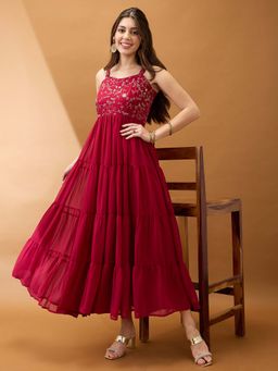 Globus - Maroon Floral Dress