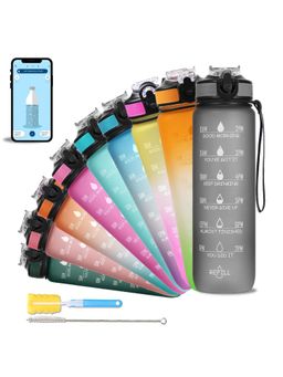 Solara - Motivational Water Bottle, Mysterious Grey - 1Liter