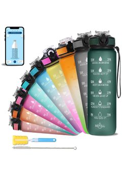 Solara - Motivational Water Bottle, Hunter Green- 1Liter