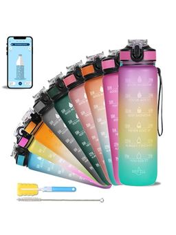 Solara - Motivational Water Bottle, Pink Yellow Mint- 1Liter